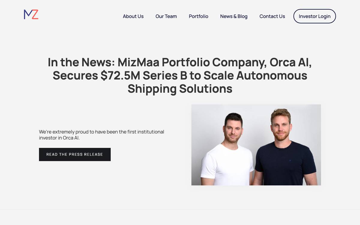 MizMaa Ventures website preview