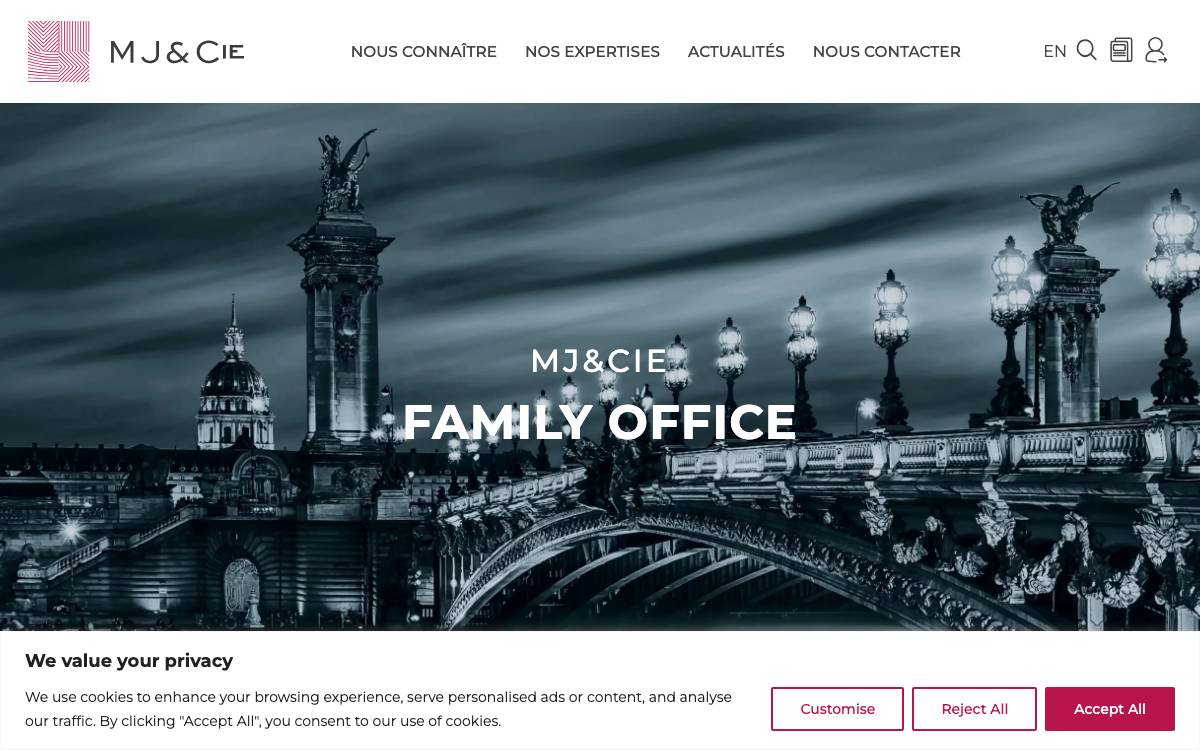 MJ&Cie website preview