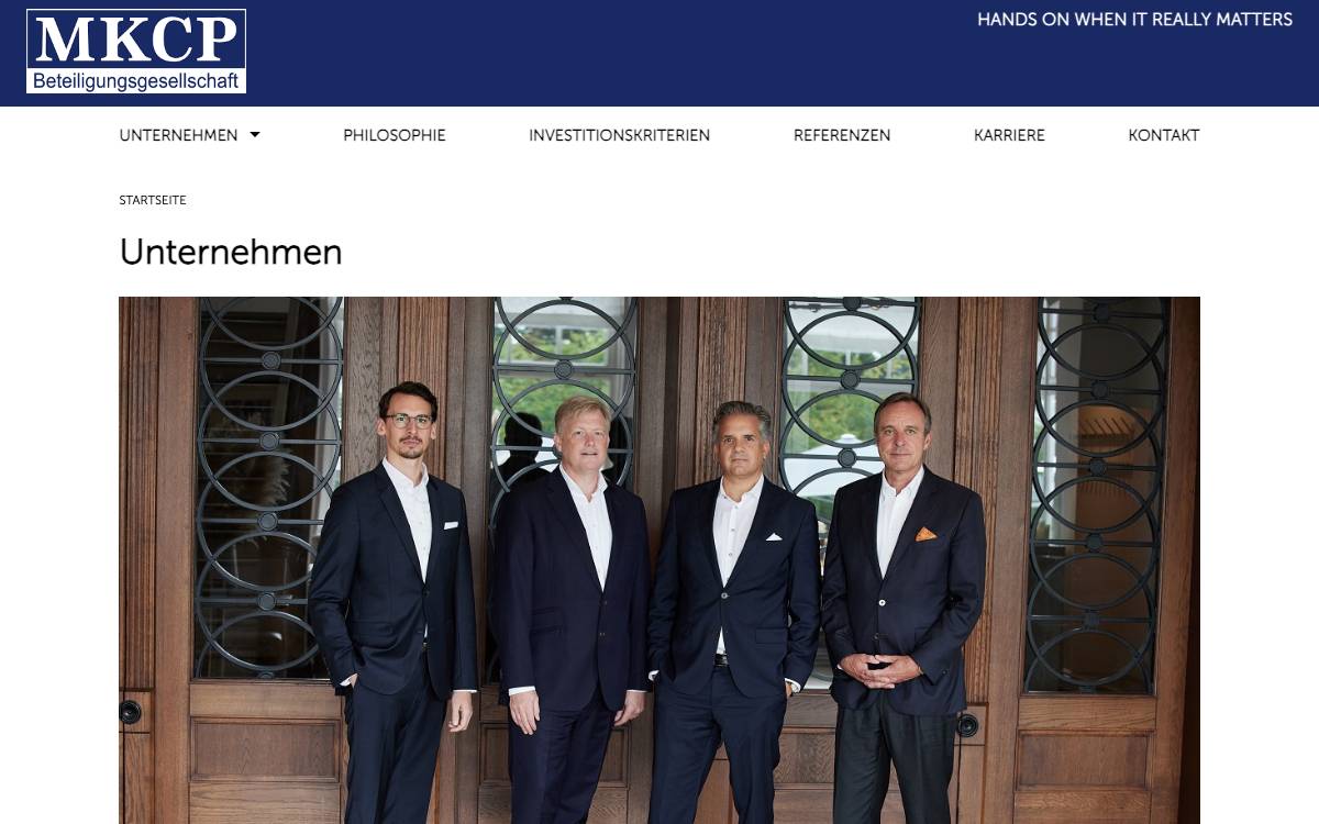 MKCP Beteiligungsgesellschaft mbH website preview