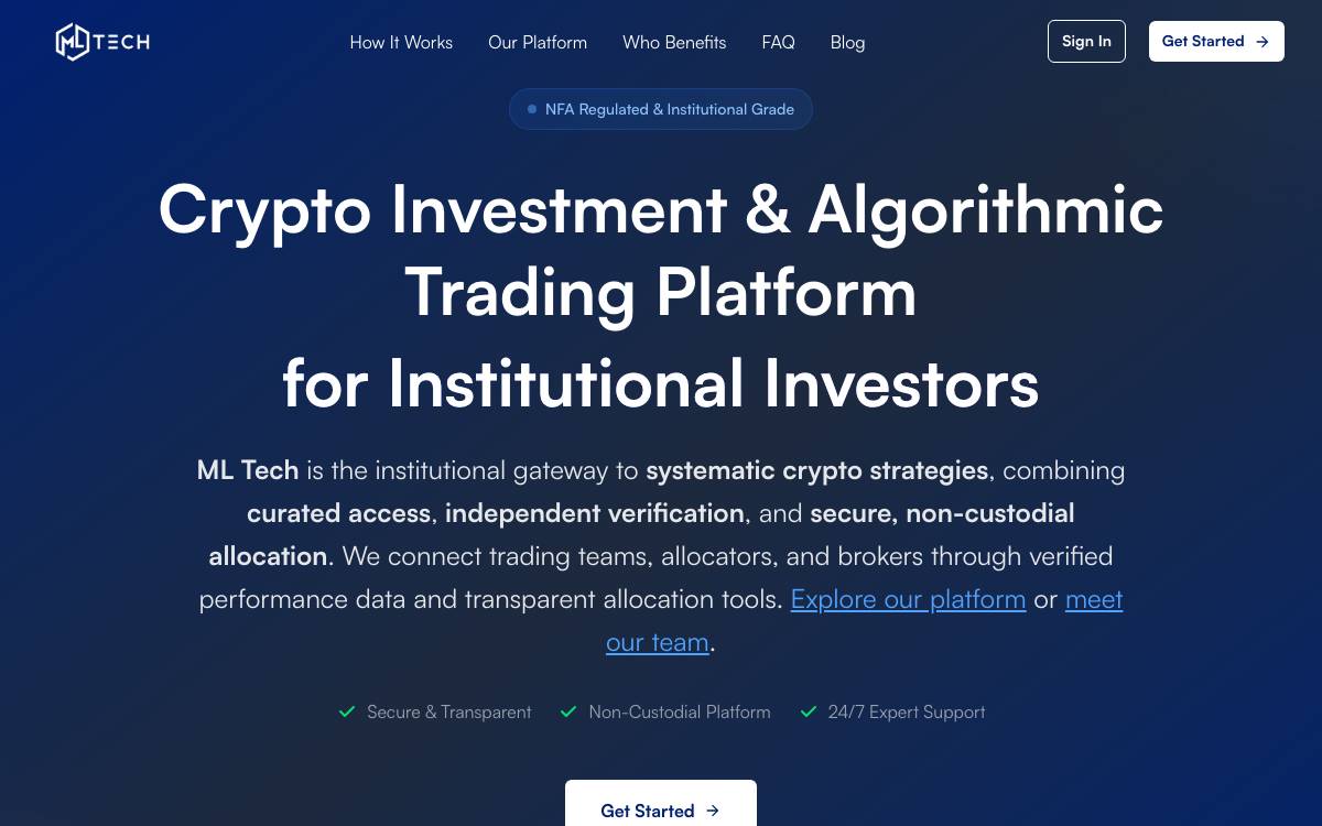 ML Tech website preview