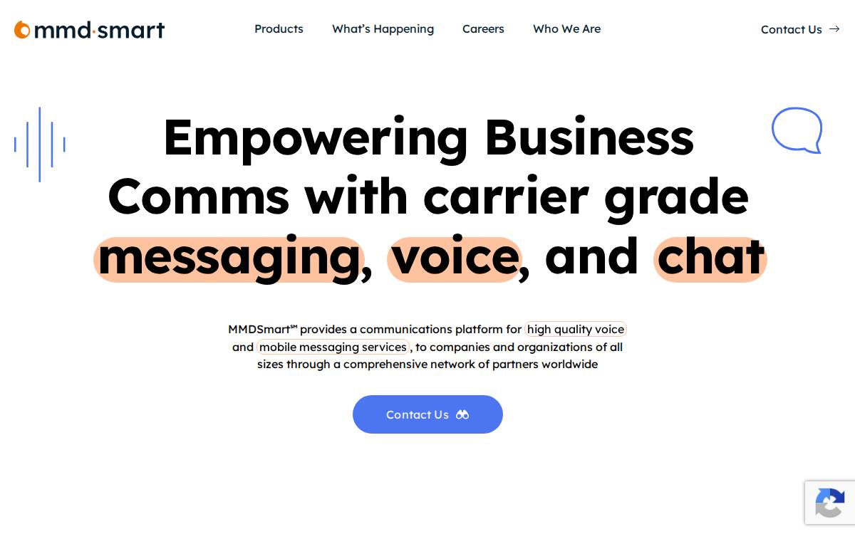 MMDSmart - Cloud Communication Business Solutions website preview