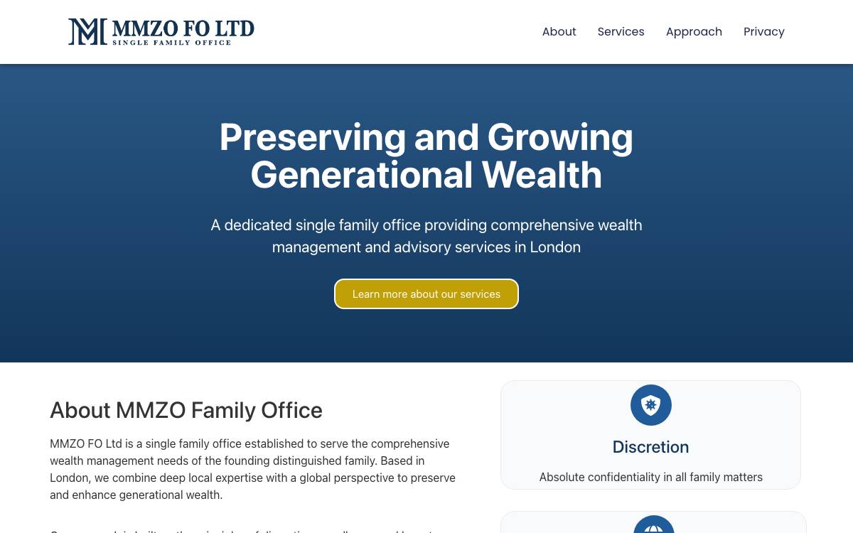 MMZO FO Limited website preview