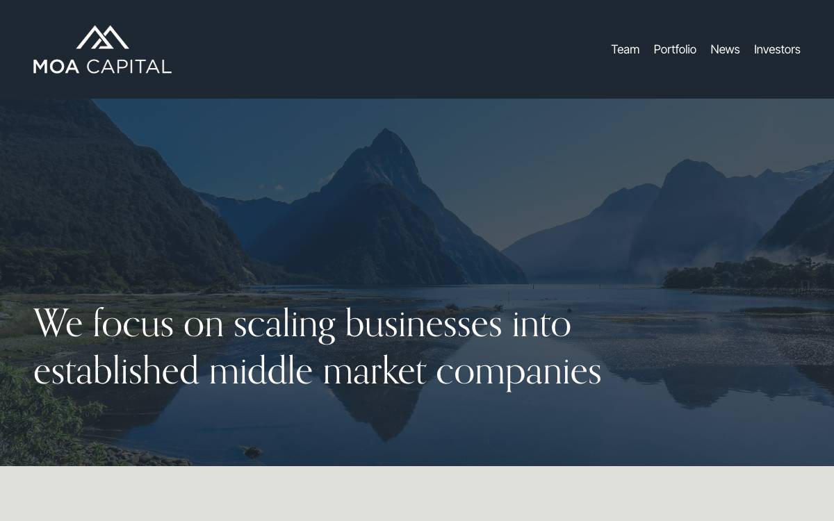 Moa Capital website preview