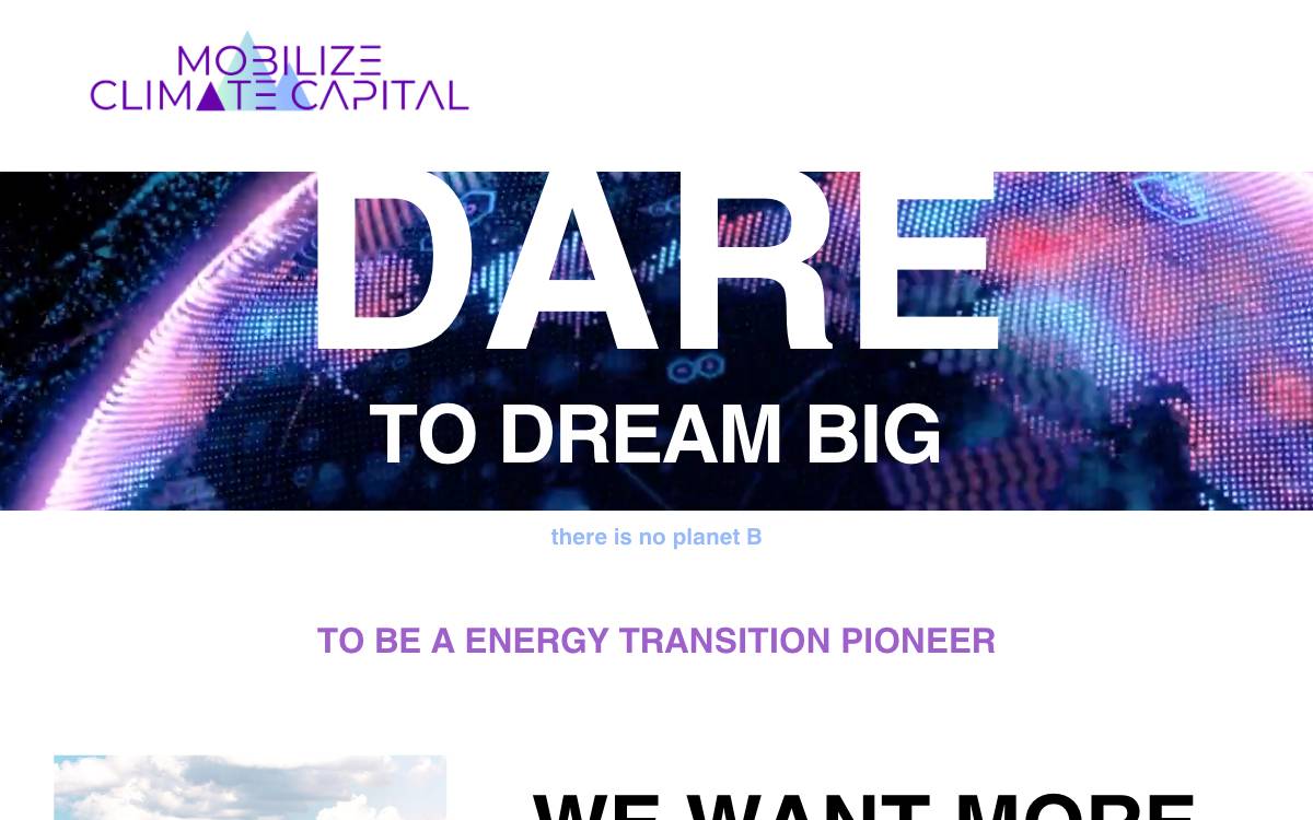 Mobilize Climate website preview
