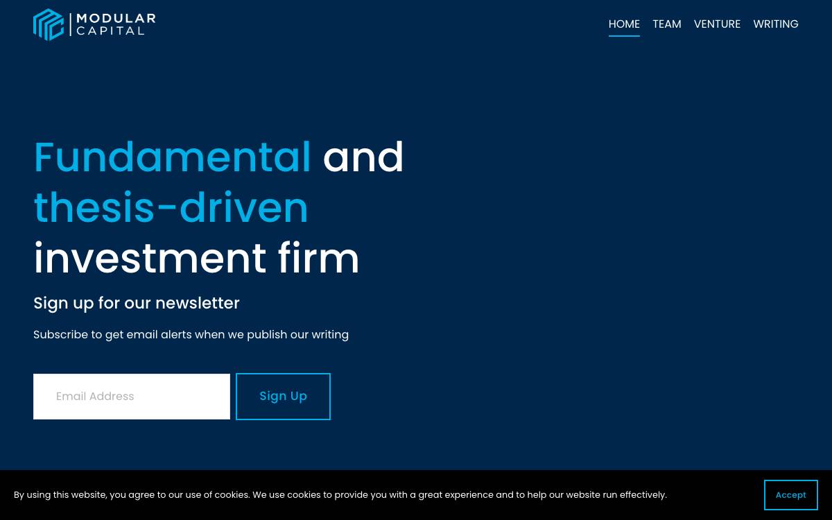 Modular Capital website preview