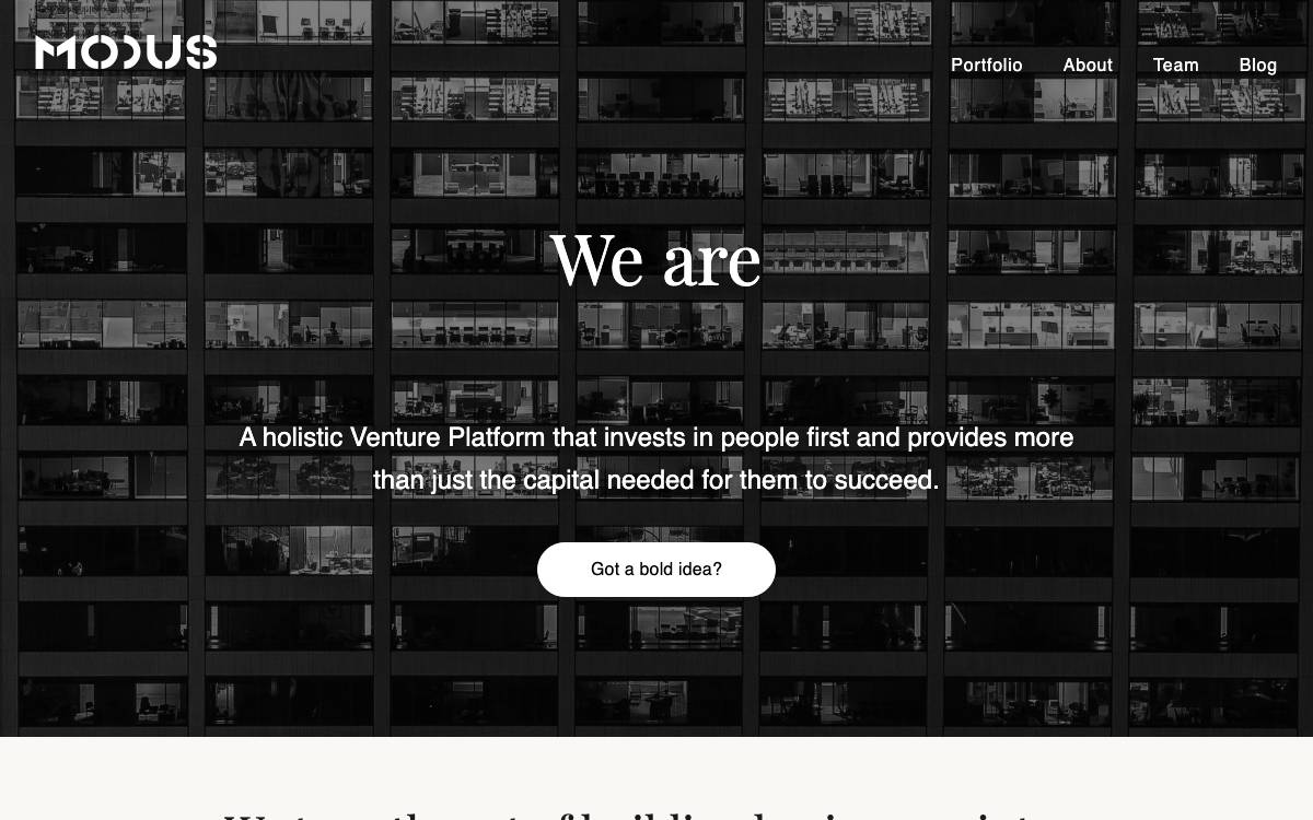 Modus Capital website preview