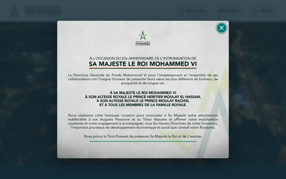 Mohammed VI Investment Fund website preview