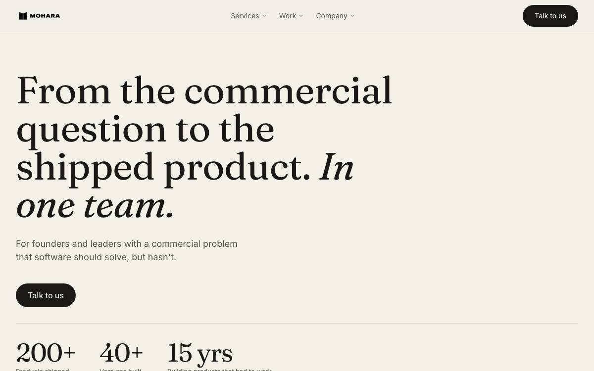 MOHARA website preview