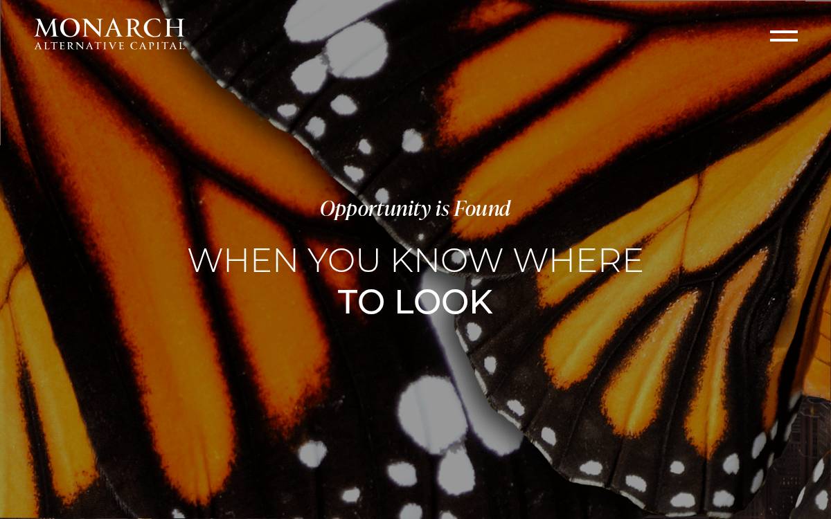 Monarch Alternative Capital website preview
