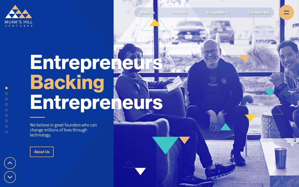 Monk's Hill Ventures website preview