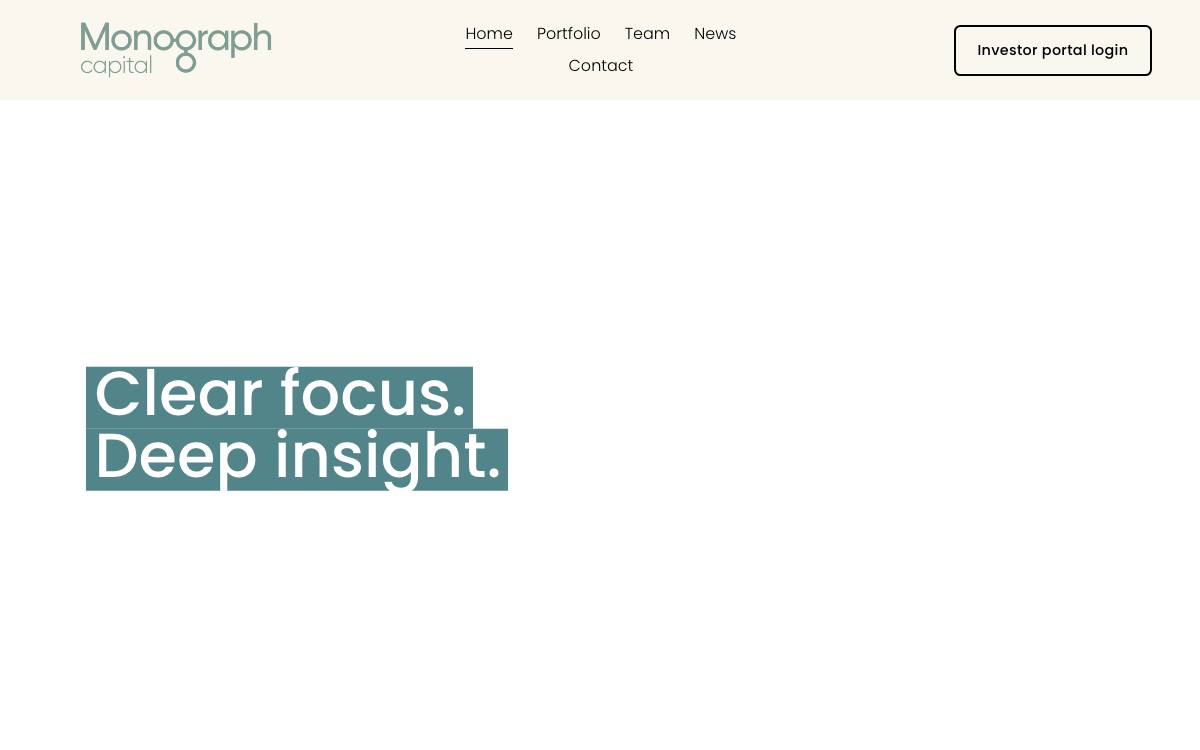 Monograph Capital Partners website preview