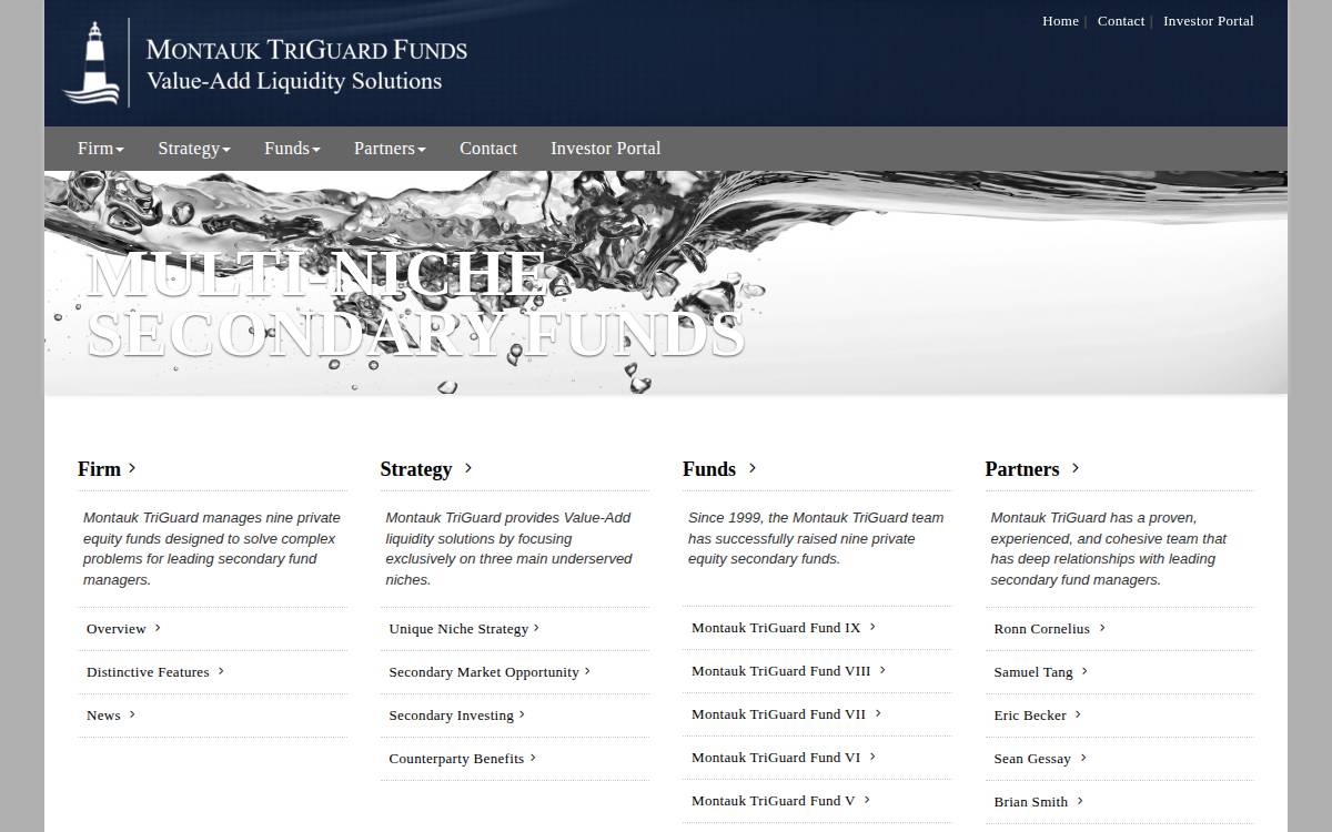 Montauk TriGuard website preview
