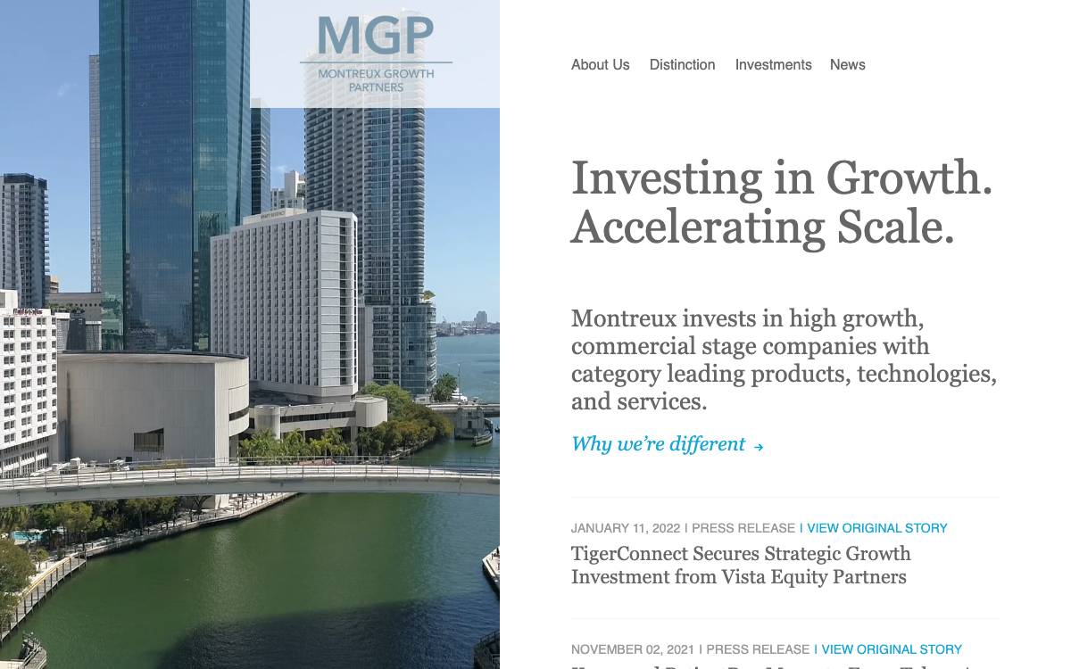 Montreux Equity Partners website preview