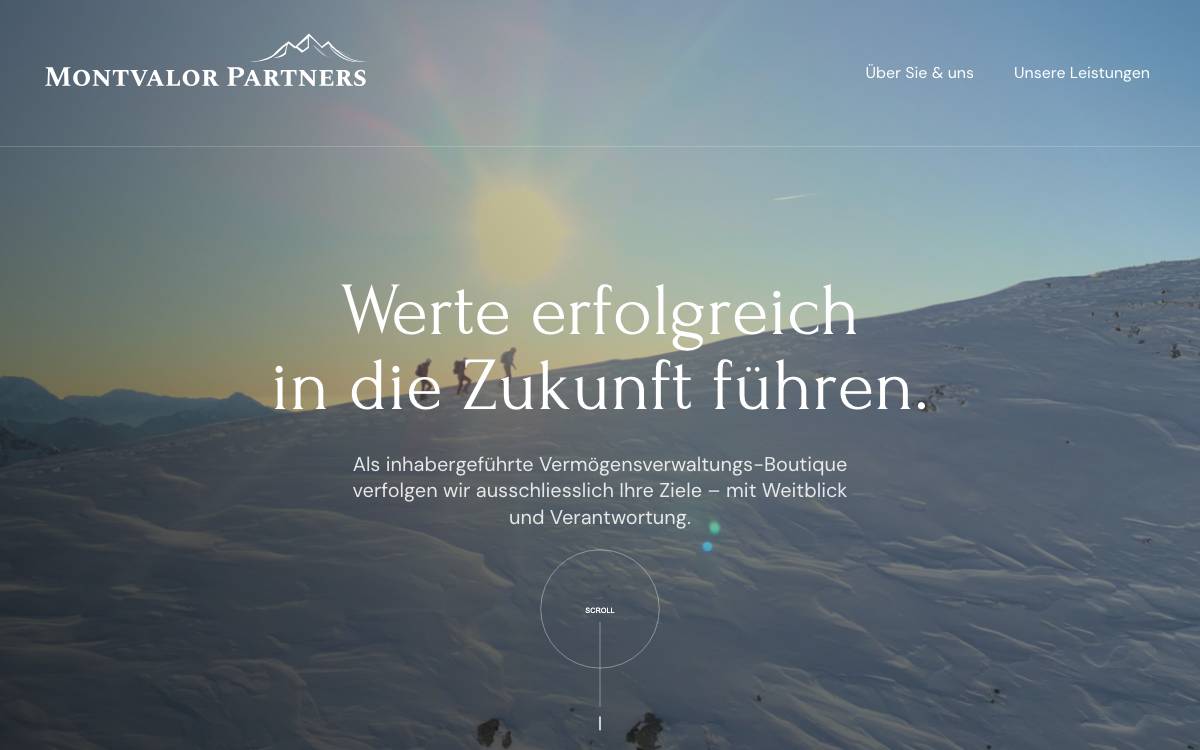 Montvalor Partners AG website preview