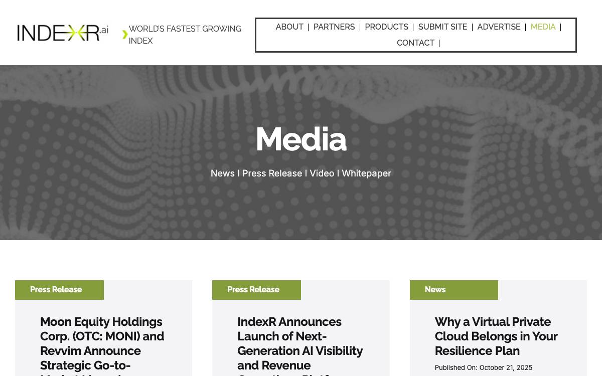 Moon Equity Holdings website preview
