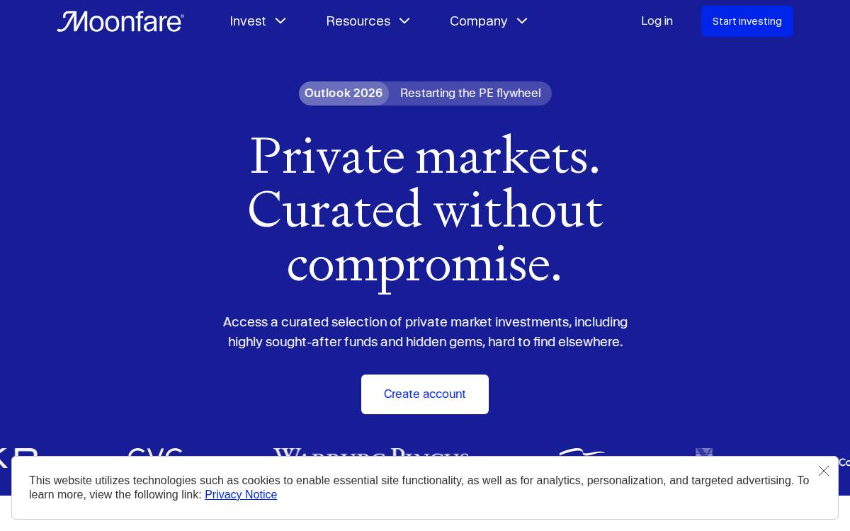 Moonfare website preview