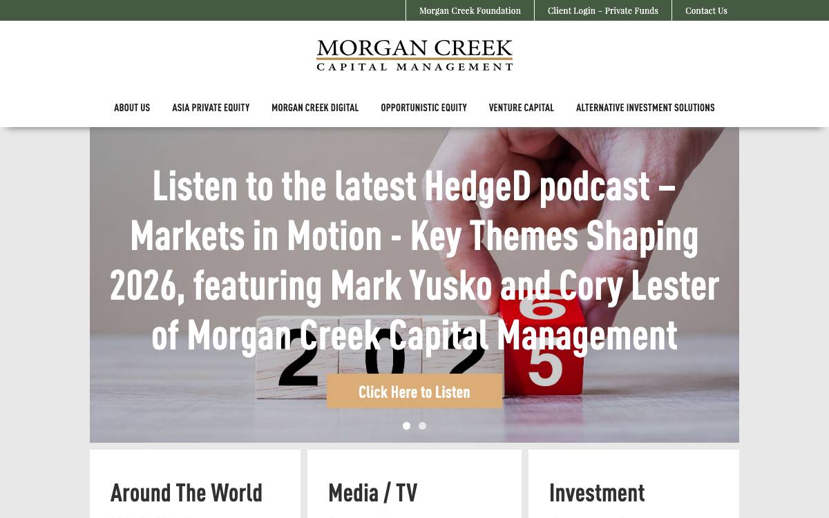 Morgan Creek Capital website preview