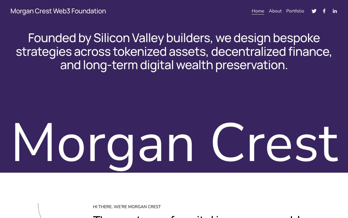 Morgan Crest website preview
