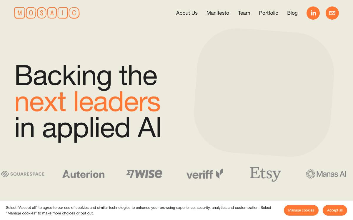 Mosaic Ventures website preview