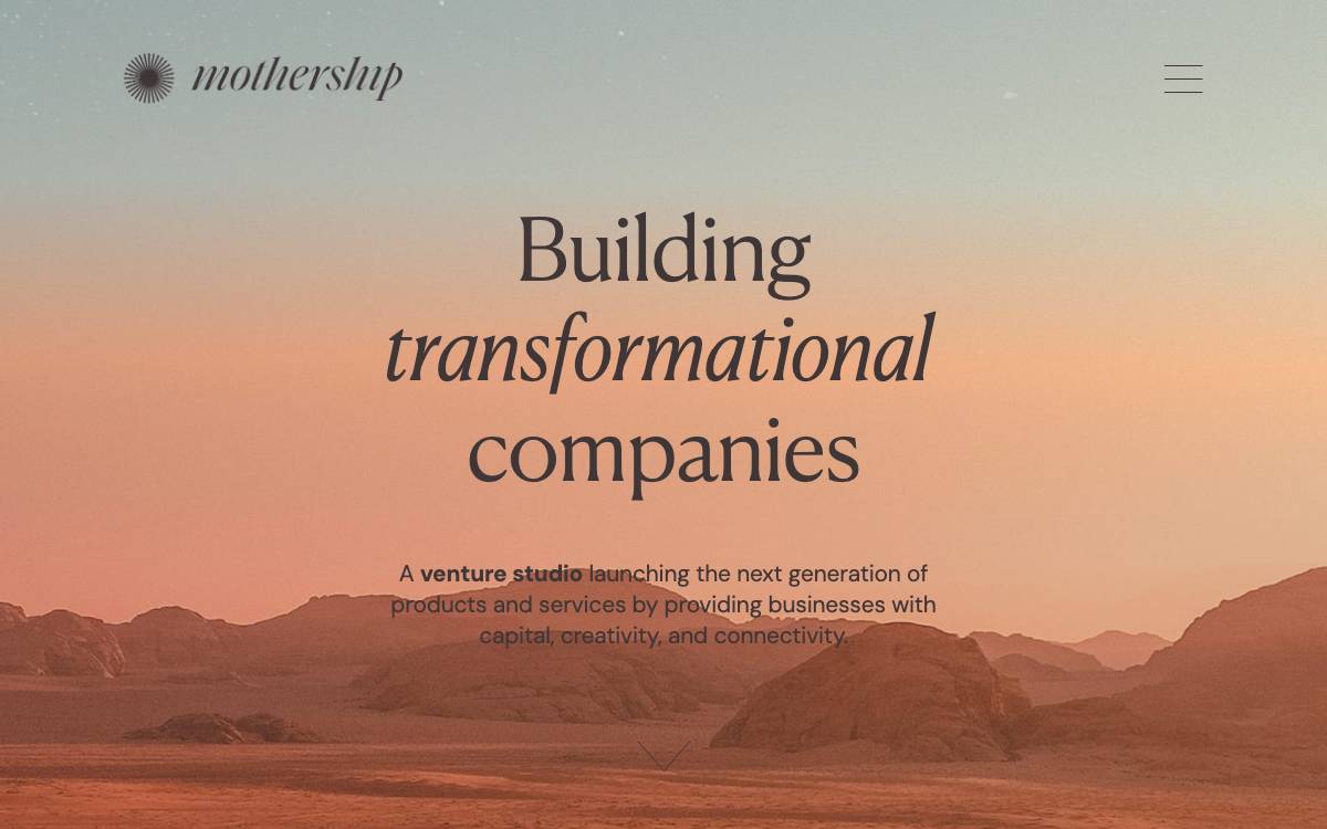 Mothership VC website preview