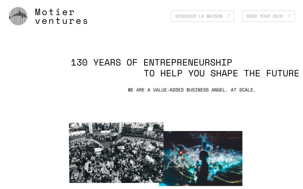 Motier Ventures website preview