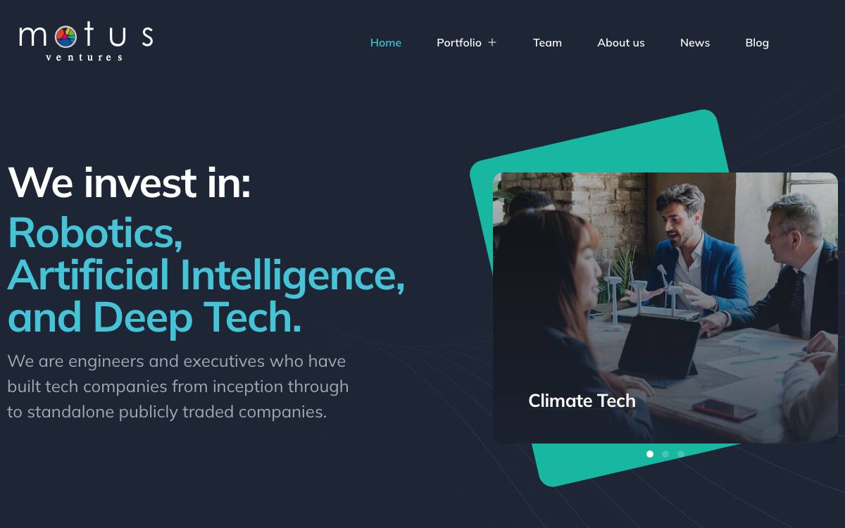 Motus Ventures, Llc website preview