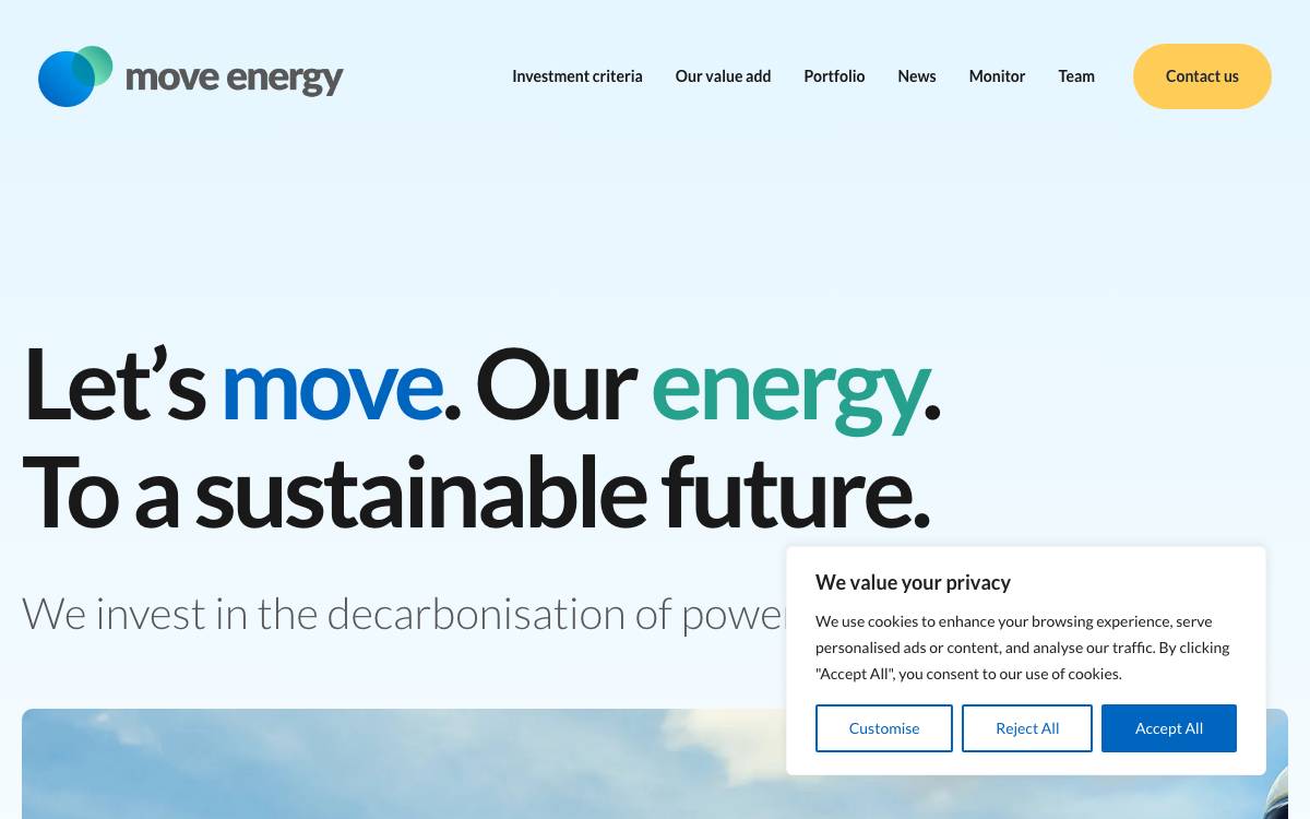 Move Energy website preview