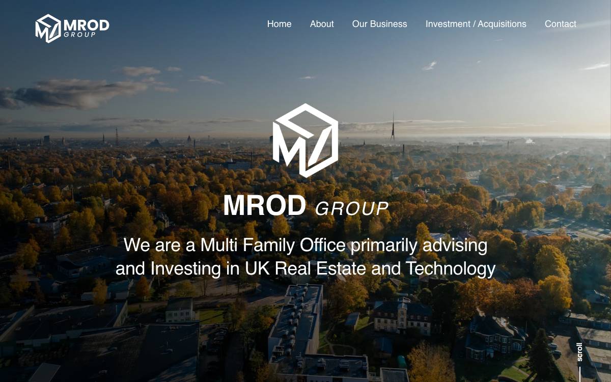 MROD Group website preview