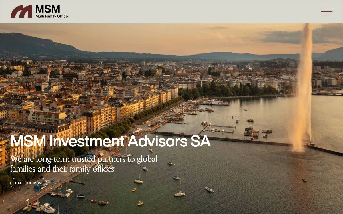 MSM Investment Advisors SA website preview