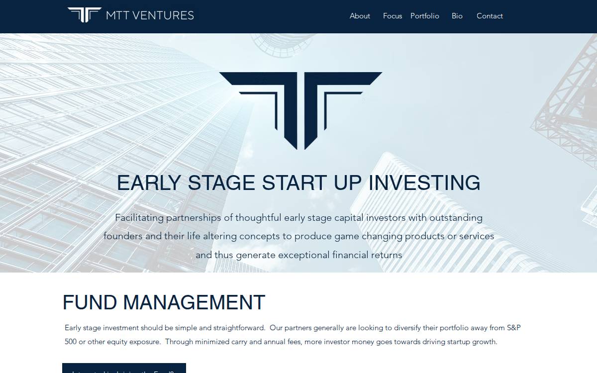 MTT Ventures website preview