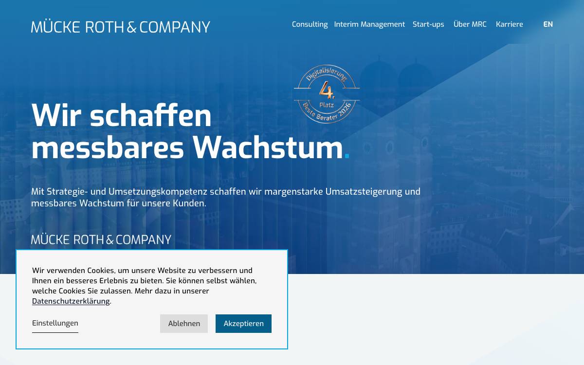Mücke Roth & Company website preview