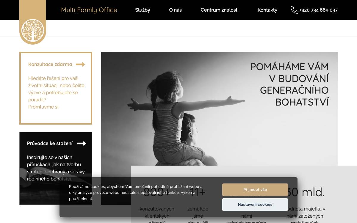 Multi Family Office website preview