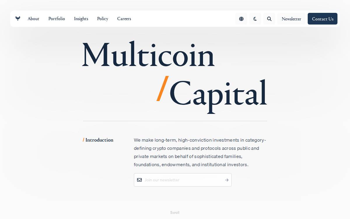 Multicoin Capital website preview