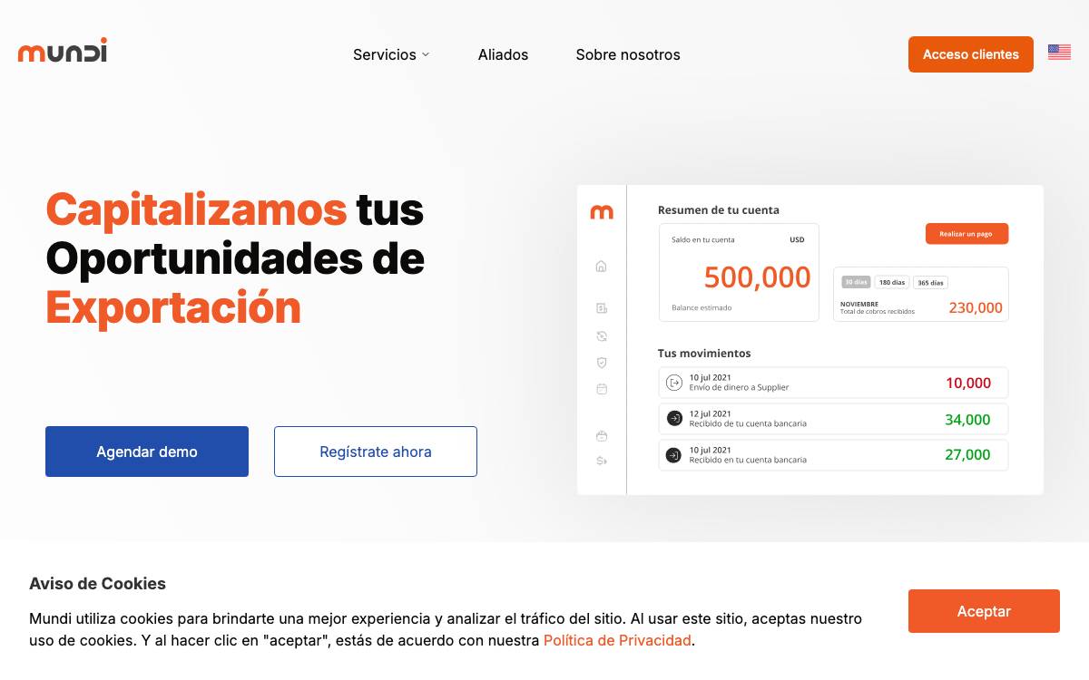 Mundi website preview