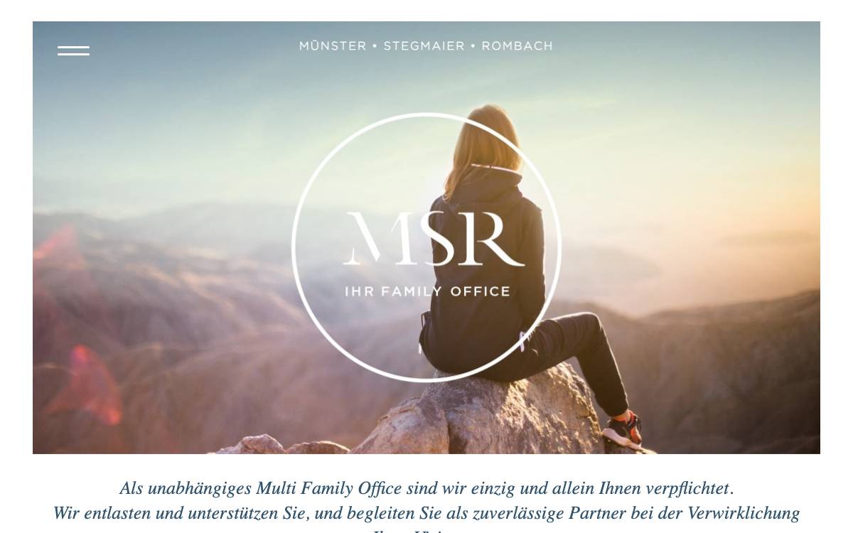 Münster Stegmaier Rombach Family Office GmbH website preview