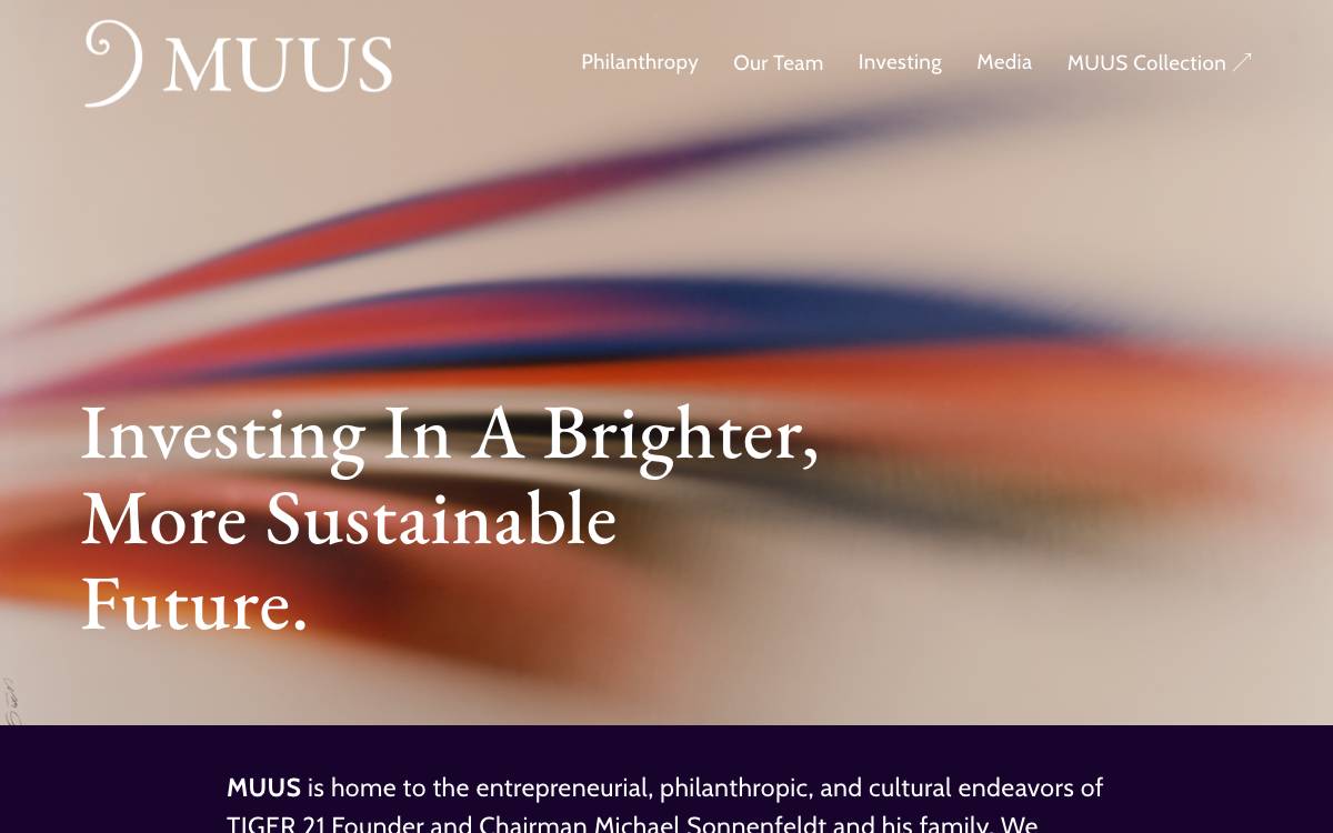 Muus Climate Partners website preview