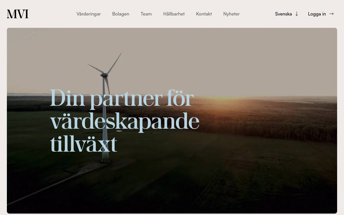 MVI Advisors website preview