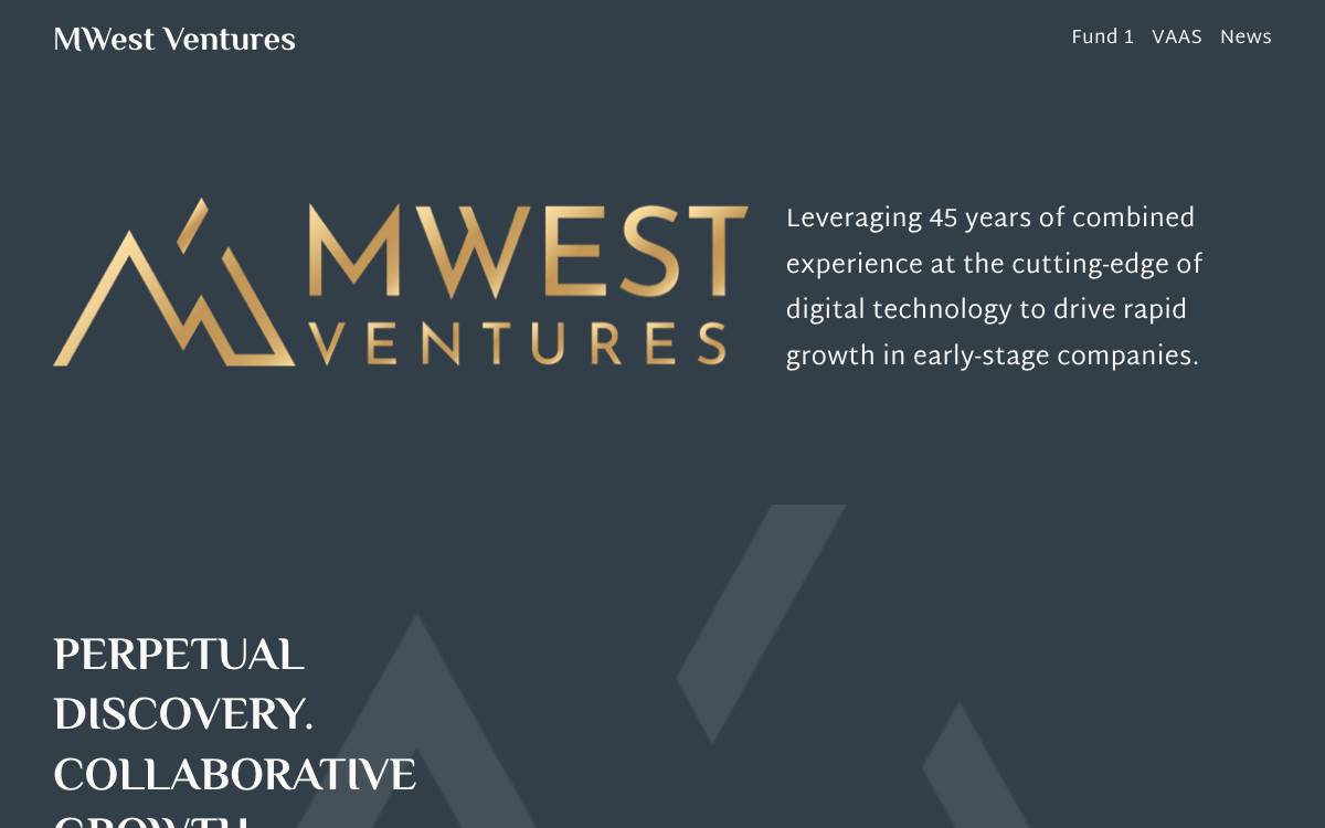MWest Ventures website preview