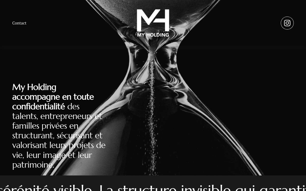 My Holding website preview