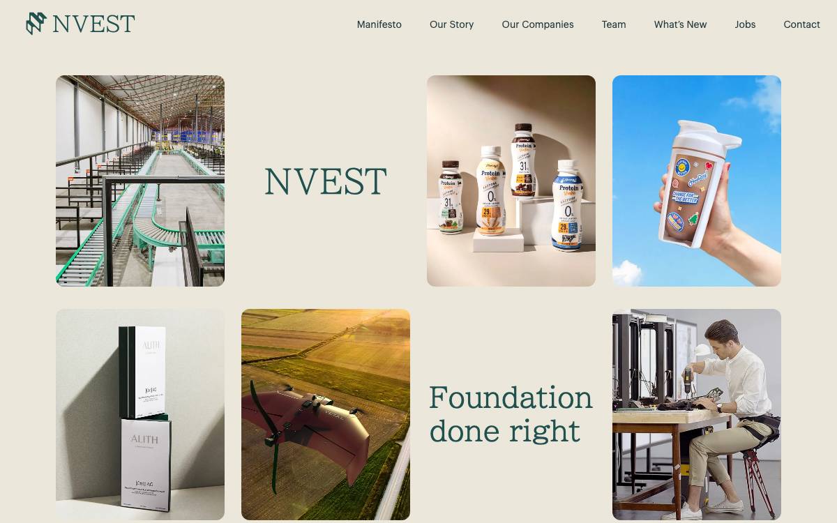 N-Vest Venture website preview