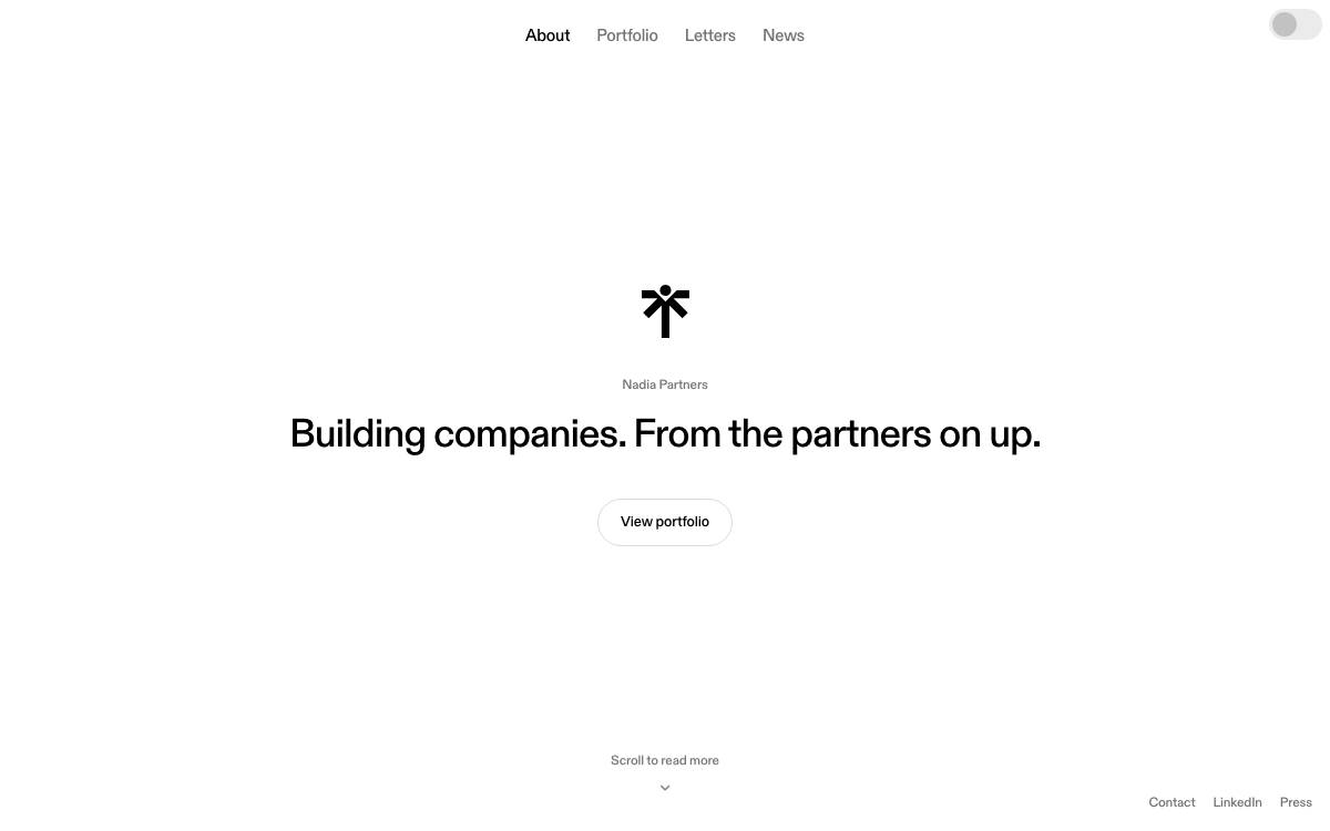 Nadia Partners website preview