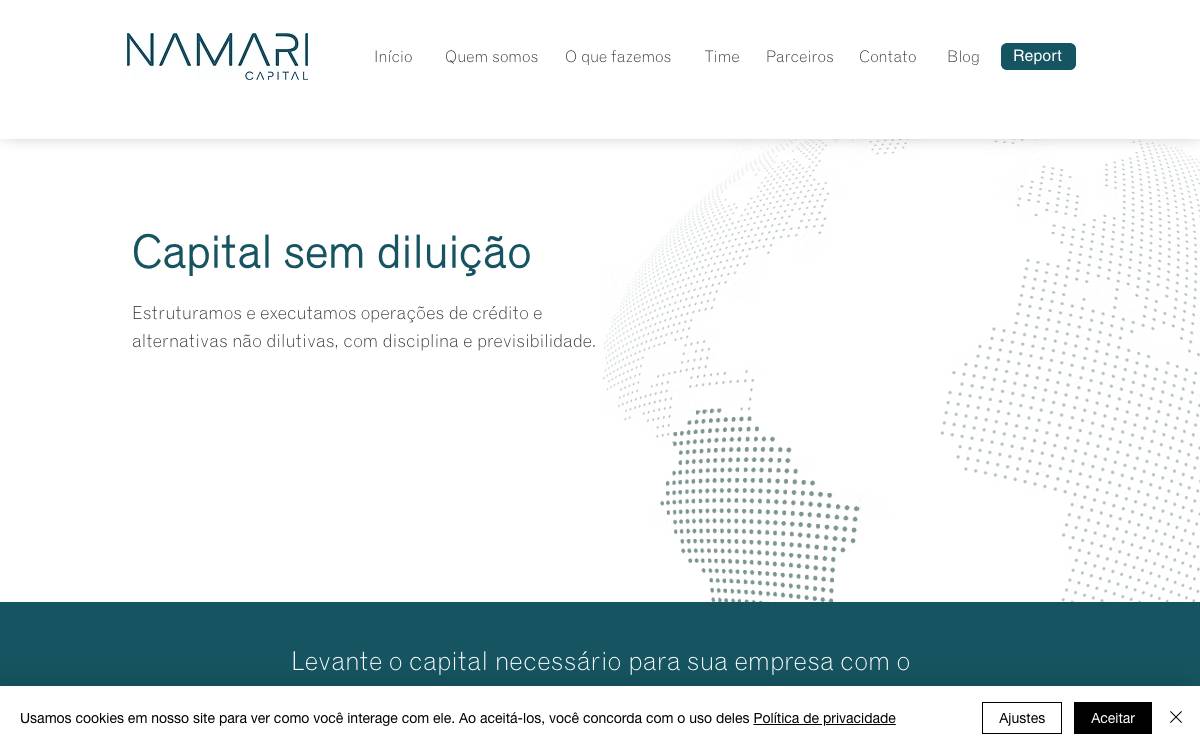Namari Capital website preview
