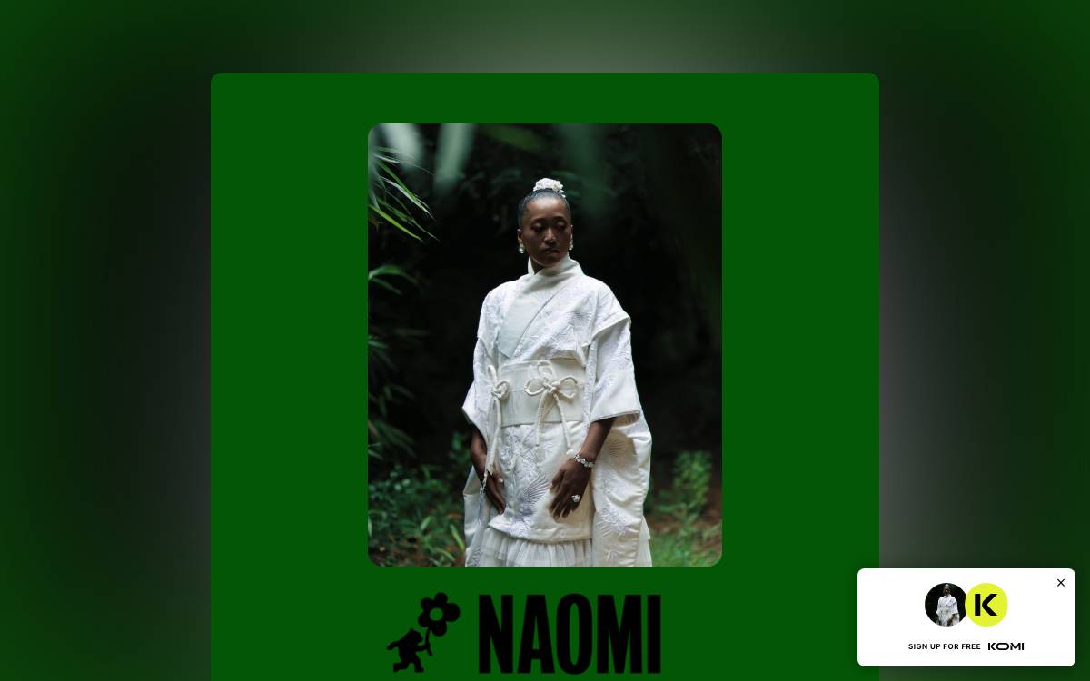 Naomi Osaka website preview