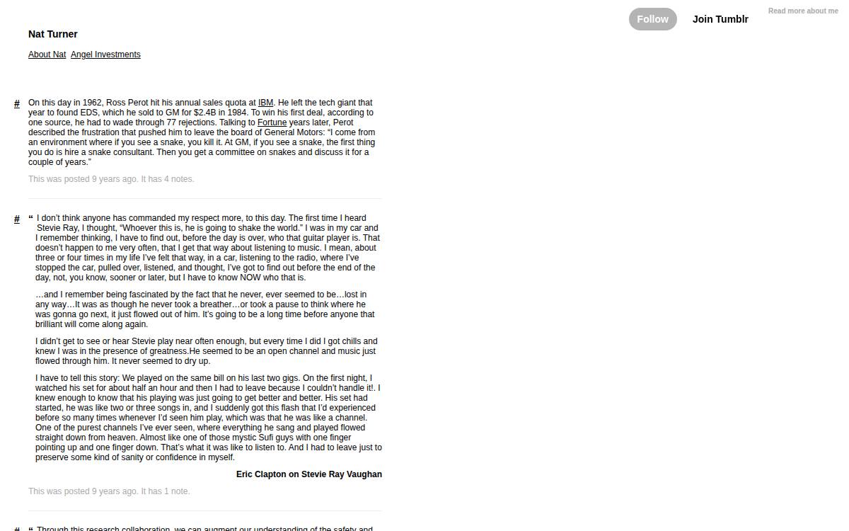 Nat Turner website preview