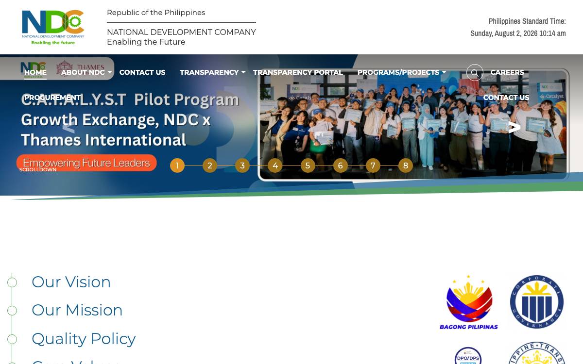 National Development Company Startup Venture Fund website preview