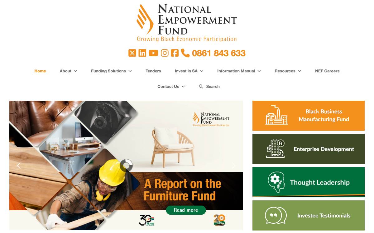 National Empowerment Fund website preview