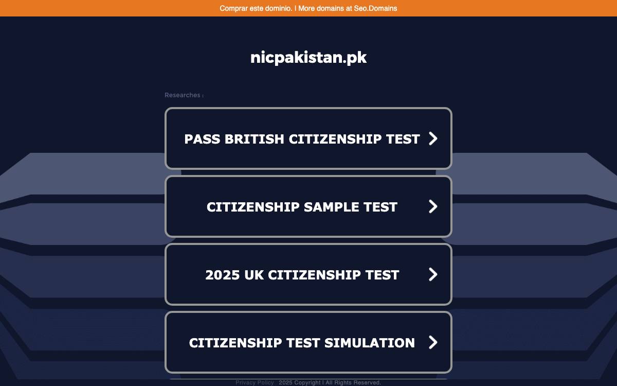 National Incubation Centers Pakistan website preview