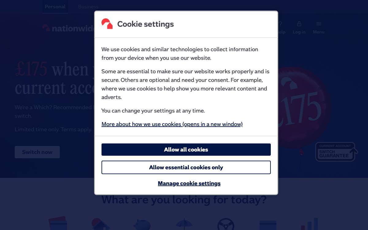 Nationwide website preview