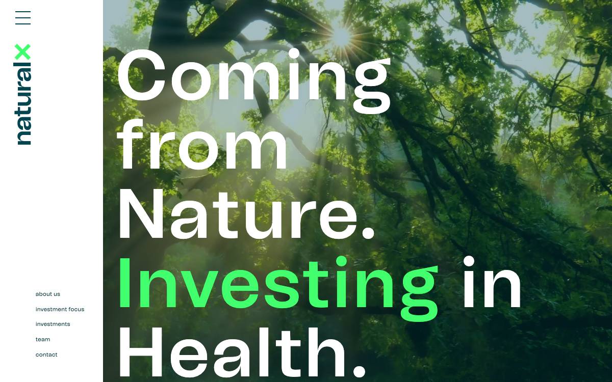 naturalX Health Ventures website preview