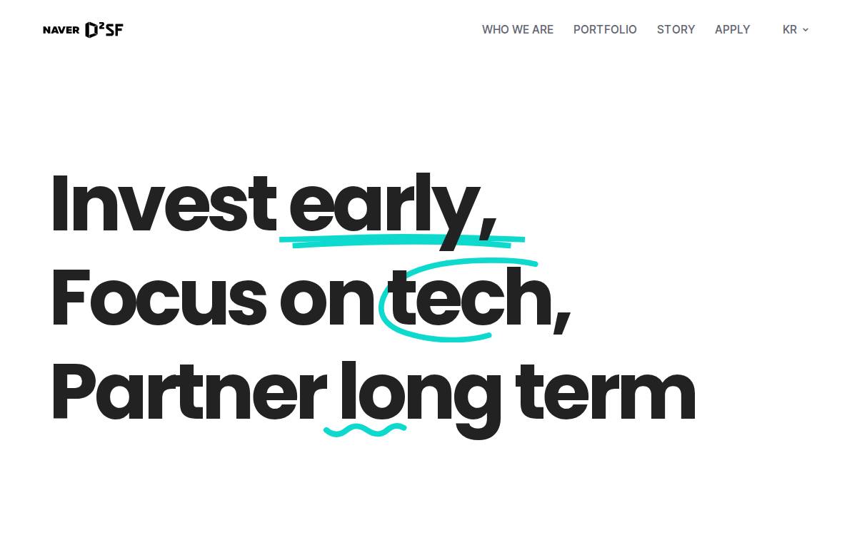 Naver D2SF website preview